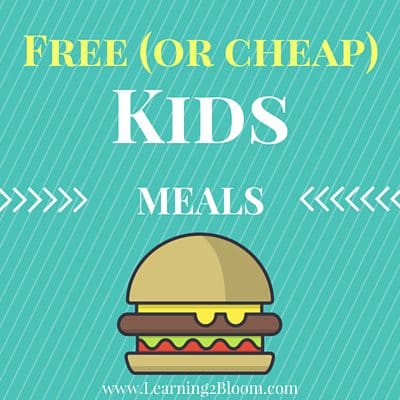 Is feeding your kids breaking your budget? Here is a list of free or cheap kids meals.