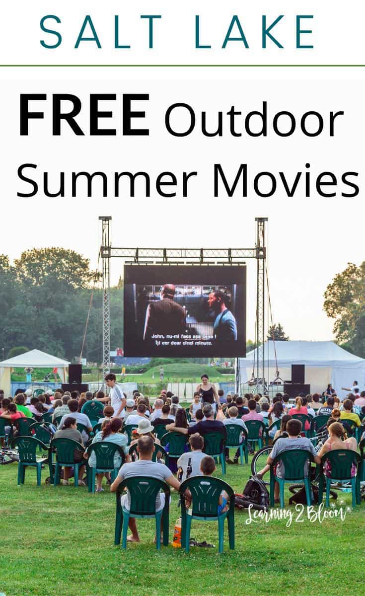 Free summer outdoor movies in the park in Salt Lake, Utah area. Bring your chairs or blankets and enjoy a fun show under the stars with your family kids and possibly pets.