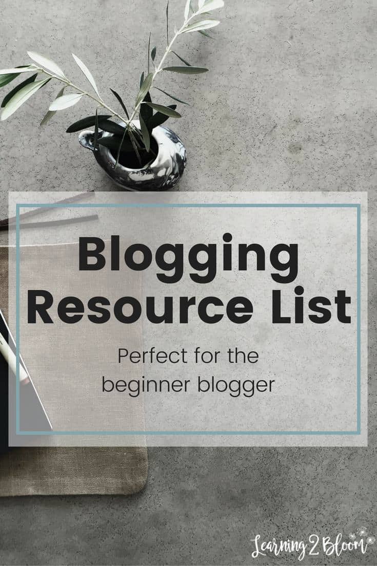 Blogging resource list for bloggers that are just starting out basic information for the beginner blogger.