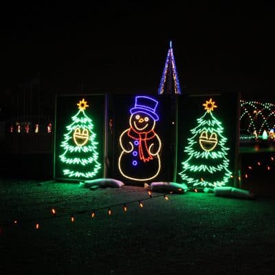 Christmas in color in Highland or Kearns, Utah. Drive through a mile of Christmas lights.