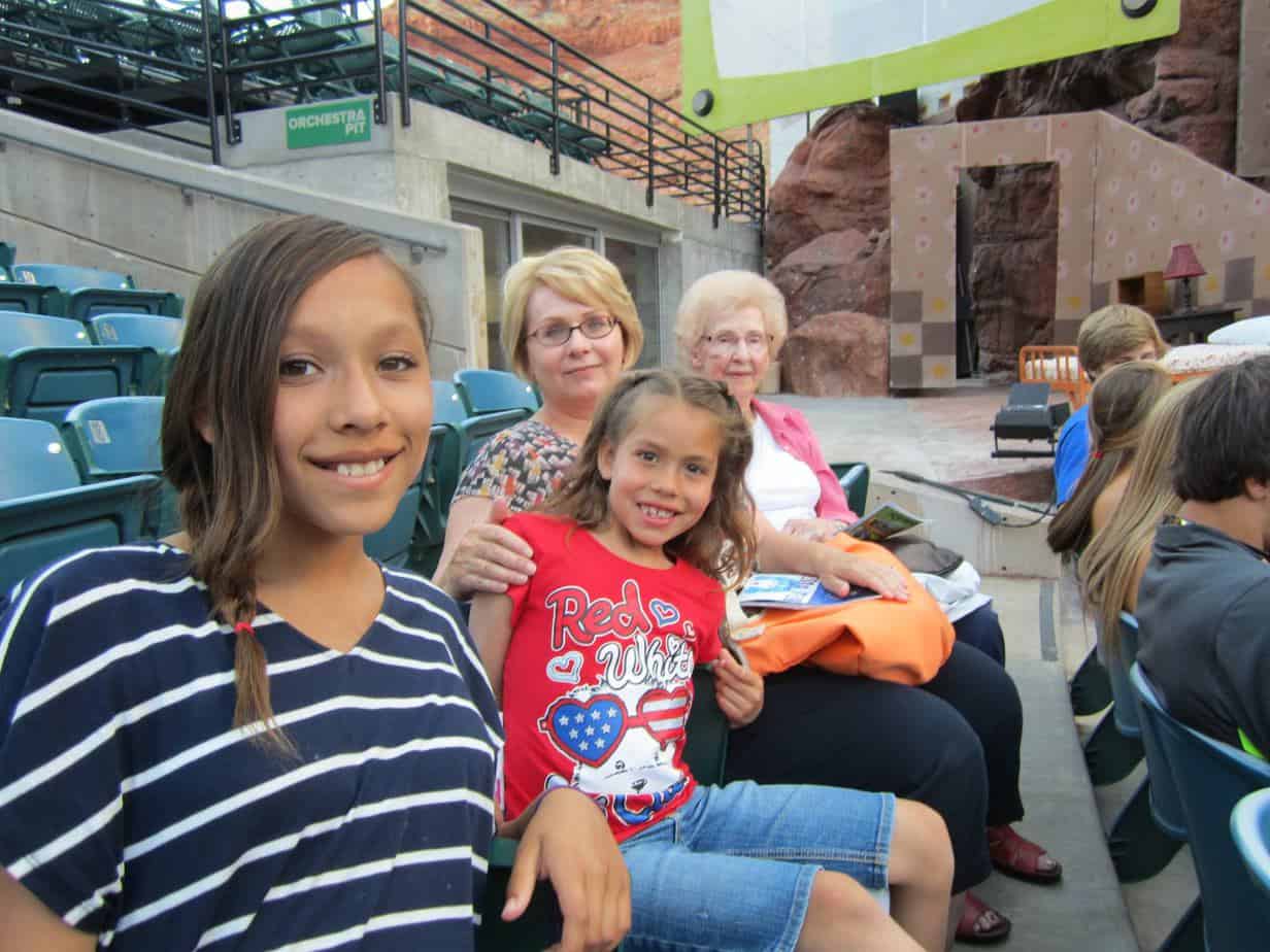 Tuacahn, St George with Grandma, mom, and my daughters