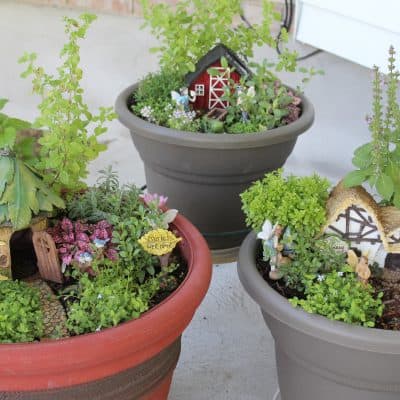 My kids loved helping with our homemade diy fairy gardens that we created this summer.