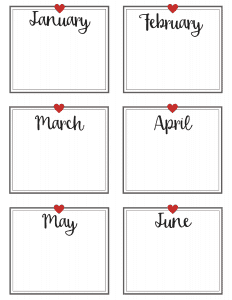 12 Pre-planned dates months