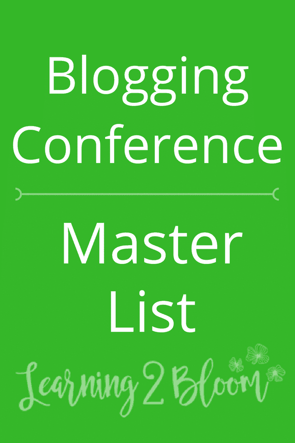 Blogging conference master list