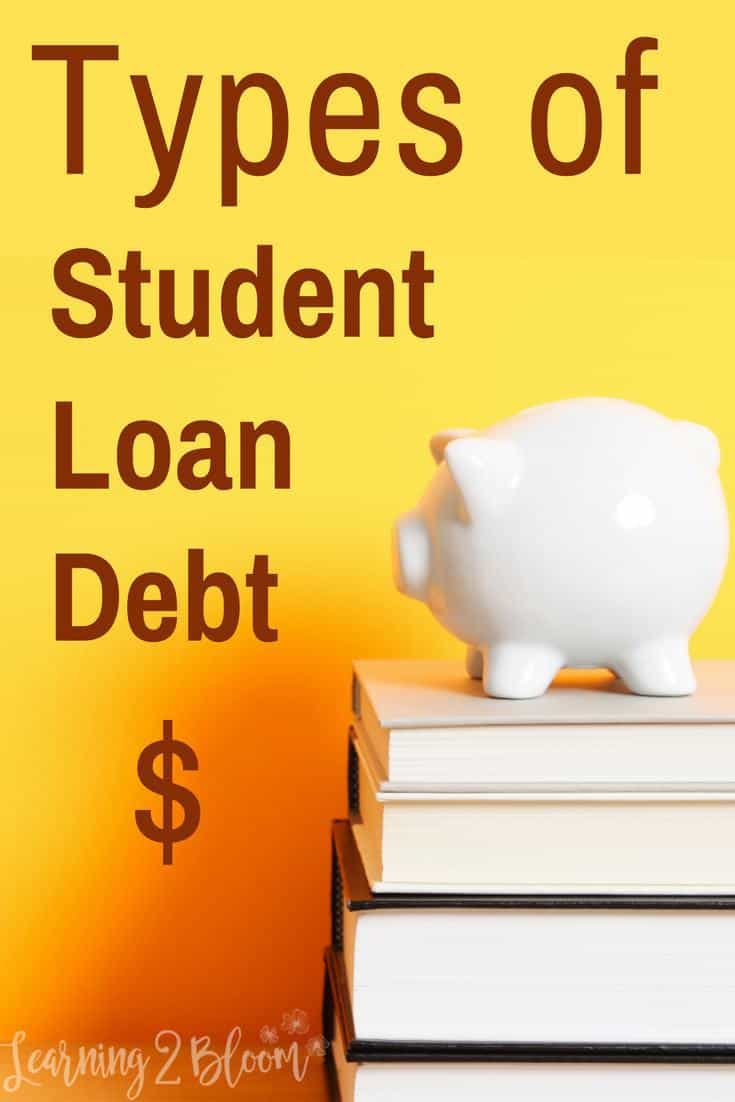 Learn about various types of student loan debt. It's always best to know your options before getting into something. Check out these types of student loan debt and look into financial aid available before getting stuck with debt.