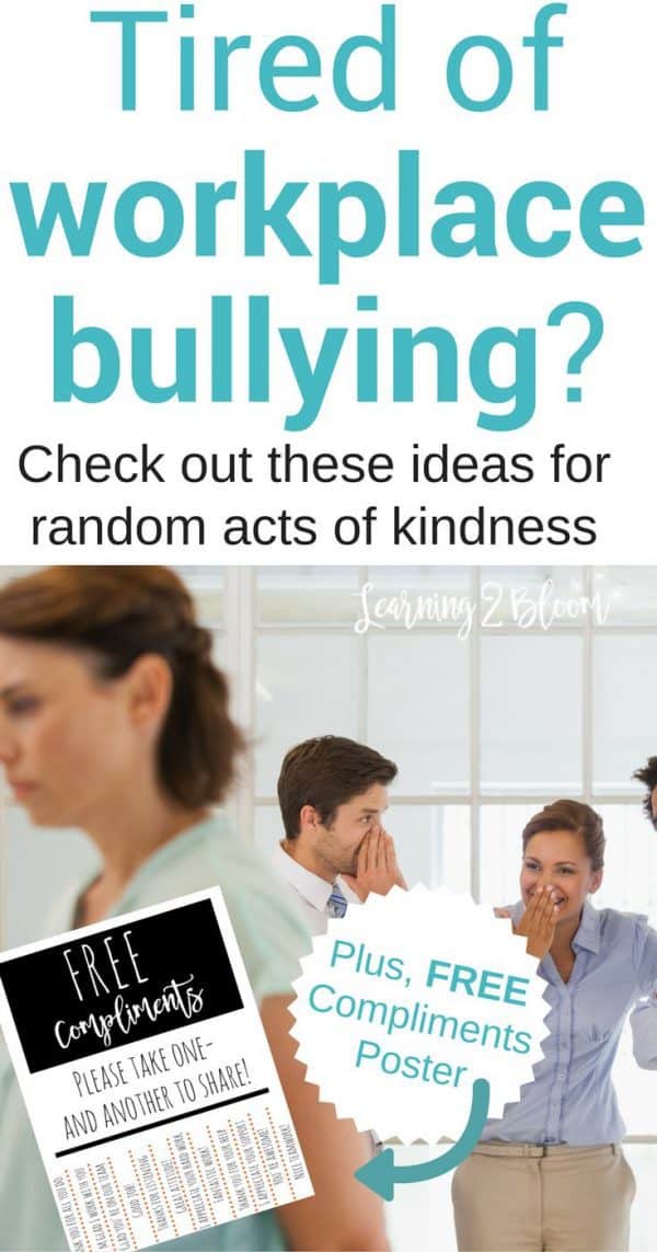 Random Acts of Kindness in the Workplace + FREE Compliments Poster