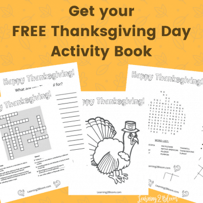 Free Thanksgiving Day activity book