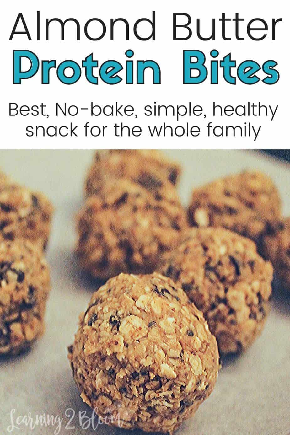 Almond Butter Protein Bites Learning2Bloom