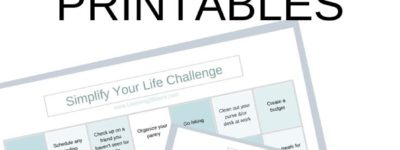 Three 30 day challenge printables
