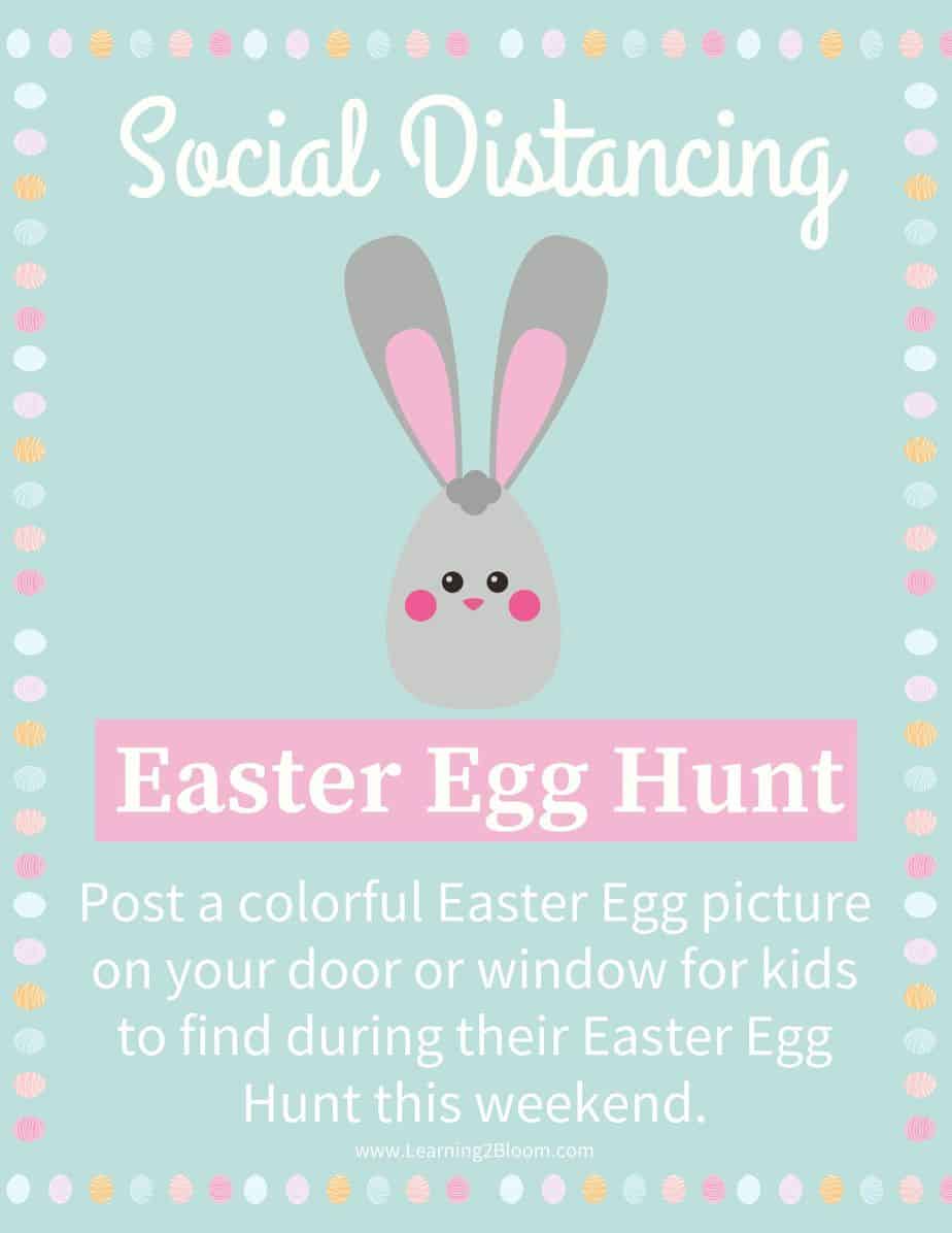 Social Distancing Easter Egg Hunt Poster